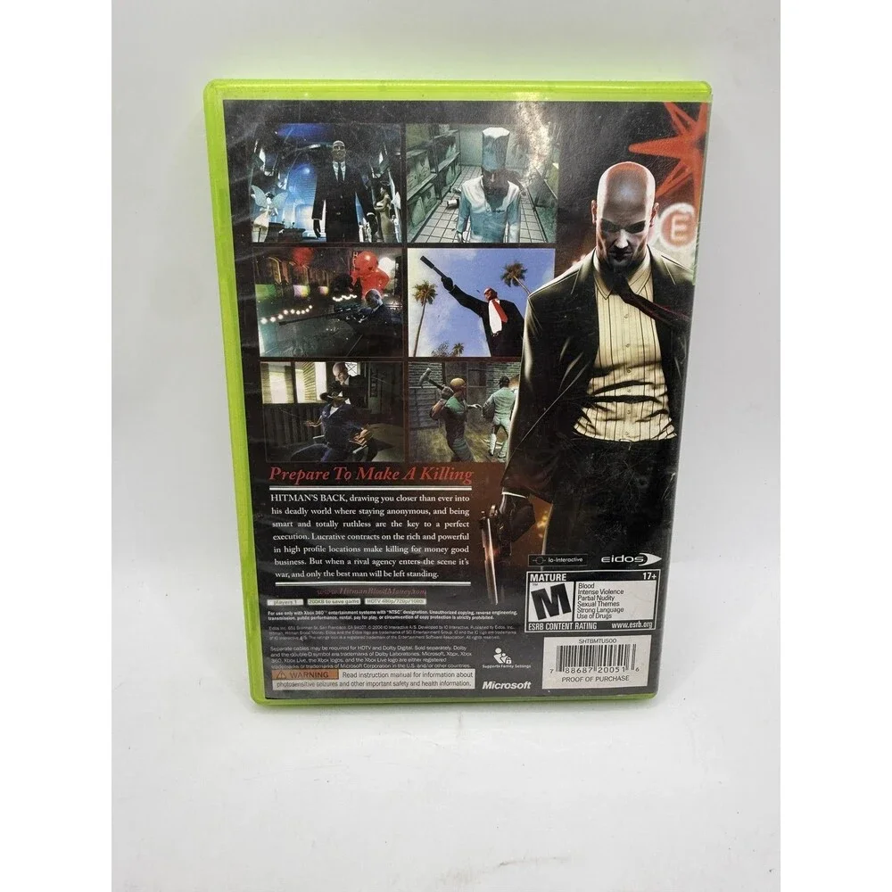 Hitman Blood Money Microsoft Xbox 360 Game Complete CIB Tested M 2006 Eidos
